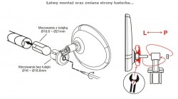 LUSTERKO ROWEROWE AJS W KIEROWNICY MINI