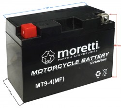 Akumulator 12v 9ah AGM (Gel) MT9-4 Moretti