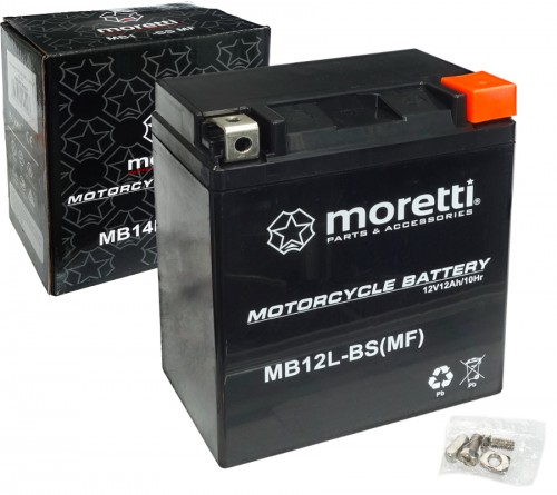 Akumulator 12v 12ah AGM (Gel) MB12L-BS Moretti