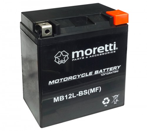 Akumulator 12v 12ah AGM (Gel) MB12L-BS Moretti