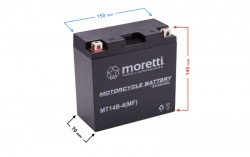 Akumulator 12v 14ah AGM (Gel) MT14B Moretti