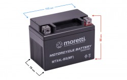 Akumulator 12v 4ah AGM (Gel) MTX4L-BS Moretti
