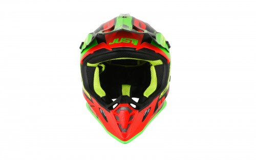 Kask JUST1 J38 BLADE red-lime-black S
