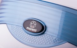 Kufer Moretti MR-808, 28 l., biały, niebieski odblask