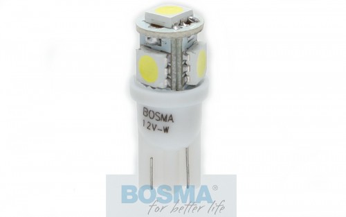 Żarówka BOSMA 12V 4*LED SMD5050 T10 WHITE 6000K BLISTER