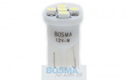 Żarówka BOSMA 12V 5*LED SMD3528 T10 WHITE 6000K blister