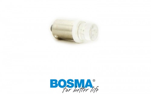 Żarówka BOSMA 12V 1*LED standard BA9s white 6000K wide viewing blister