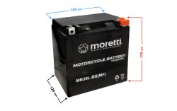 Akumulator AGM MB30L-BS 12V 30Ah Moretti