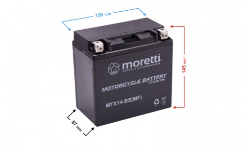 Akumulator AGM (Gel) MTX14-BS Moretti