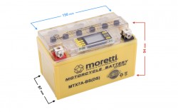 Akumulator AGM (I-Gel) MTX7A-BS Moretti ze wskaźnikiem
