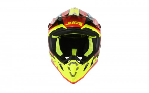Kask JUST1 J38 BLADE red-blue-yellow-black S
