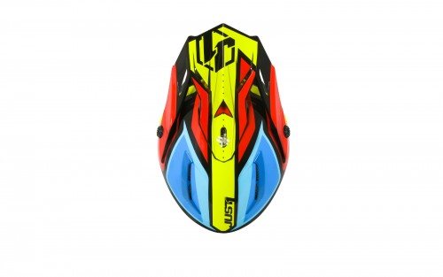 Kask JUST1 J38 BLADE red-blue-yellow-black M
