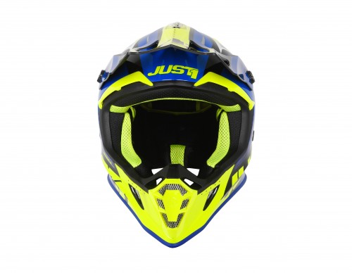 Kask JUST1 J38 BLADE blue-fluo yellow-black L