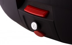 Kufer Moretti MR-889, 46 l., czarny, czerwony odblask