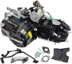 Silnik Moretti poziomy 157FMJ, 150cc 4T, 4-biegowy manual, czarny, z rozrusznikiem