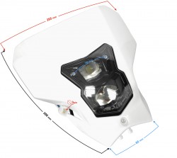 Reflektor przedni LED DB250 MZK Biały