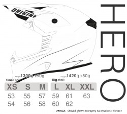 Kask ORIGINE HERO MX black-white matt XS